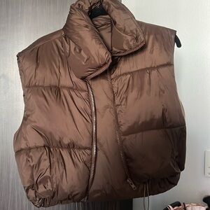 Comfy Mocha Brown Puffer Vest